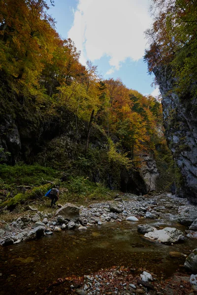Krajina Roklí Horské Řeky Podzim — Stock fotografie