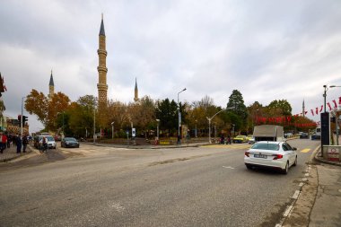 Edirne, Türkiye 23 Kasım 2022. Görüntü: Edirne sokakları, özel yerel yaşam tarzı.