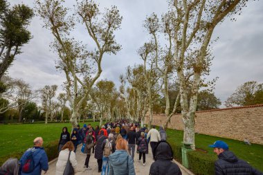 İstanbul, Türkiye, 28 Kasım 2022. Topkapı Sarayı & Harem, Plat, Binalar ve Müzeler içinden görüntüler.