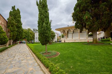 İstanbul, Türkiye, 28 Kasım 2022. Topkapı Sarayı & Harem, Plat, Binalar ve Müzeler içinden görüntüler.