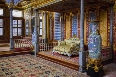 İstanbul, Türkiye, 28 Kasım 2022. Topkapı Sarayı & Harem, Plat, Binalar ve Müzeler içinden görüntüler.