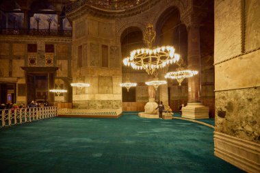 İstanbul, Türkiye 29-2022, Ayasofya Camii 'nden görüntüler.