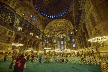 İstanbul, Türkiye 29-2022, Ayasofya Camii 'nden görüntüler.