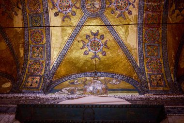 İstanbul, Türkiye 29-2022, Ayasofya Camii 'nden görüntüler.