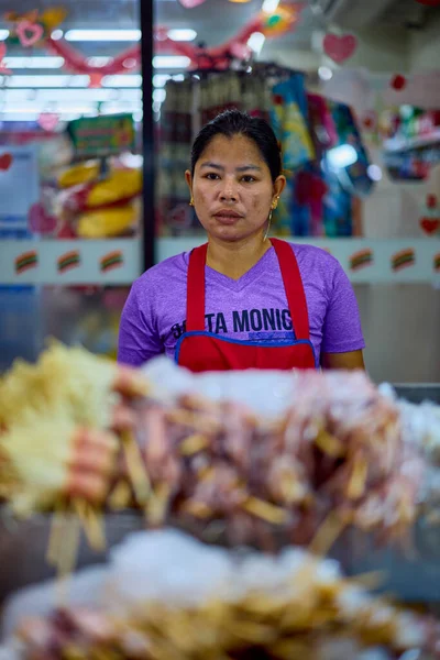 Bangkok Tailândia Maio 2023 Imagens Cidade Chinesa Mercado Alimentos Noite — Fotografia de Stock