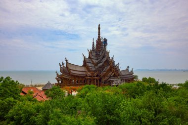 Pattaya Tayland 22 Mayıs 023.Dış görüntüler Doğruluk Sığınağı ile.