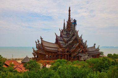 Pattaya Tayland 22 Mayıs 023.Dış görüntüler Doğruluk Sığınağı ile.