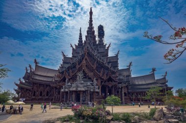 Pattaya Tayland 22 Mayıs 023.Dış görüntüler Doğruluk Sığınağı ile.