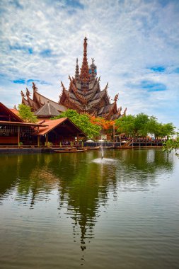 Pattaya Tayland 22 Mayıs 023.Dış görüntüler Doğruluk Sığınağı ile.