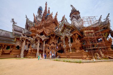 Pattaya Tayland 22 Mayıs 023.Dış görüntüler Doğruluk Sığınağı ile.