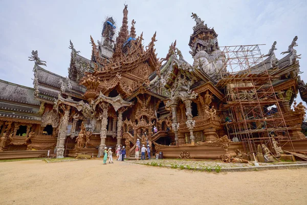 stock image Pattaya Thailand 22 May 023.exterior images with The Sanctuary of Truth.