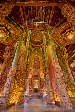 Pattaya Tayland 22 Mayıs 2023 Doğruluk Tapınağı 'ndan görüntüler.