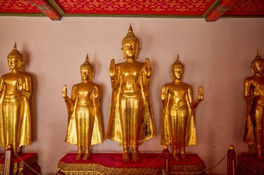 Bangkok Tayland 22 Mayıs 2023 Wat Phois, Bangkok Phra Nakhon bölgesinde bir Budist tapınak kompleksi.