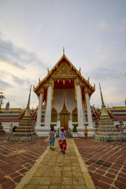 Bangkok Tayland 22 Mayıs 2023 Wat Phois, Bangkok Phra Nakhon bölgesinde bir Budist tapınak kompleksi.