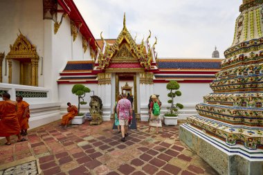 Bangkok Tayland 22 Mayıs 2023 Wat Phois, Bangkok Phra Nakhon bölgesinde bir Budist tapınak kompleksi.