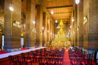 Bangkok Tayland 22 Mayıs 2023 Wat Phois, Bangkok Phra Nakhon bölgesinde bir Budist tapınak kompleksi.