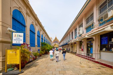 Bangkok, Tayland 23 Mayıs 2023. Grand Palace, Bangkok, Tayland 'ın göbeğinde bulunan bir binalar kompleksidir. Saray, Siyam Kralları 'nın resmi ikametgahı olmuştur..