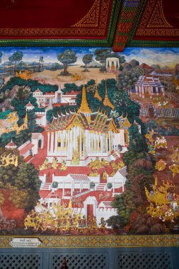 Bangkok, Tayland 23 Mayıs 2023. Grand Palace, Bangkok, Tayland 'ın göbeğinde bulunan bir binalar kompleksidir. Saray, Siyam Kralları 'nın resmi ikametgahı olmuştur..