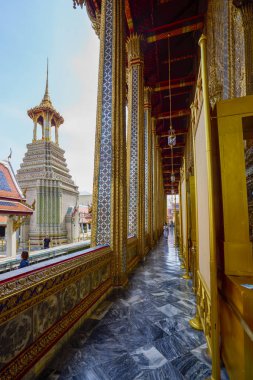 Bangkok, Tayland 23 Mayıs 2023. Grand Palace, Bangkok, Tayland 'ın göbeğinde bulunan bir binalar kompleksidir. Saray, Siyam Kralları 'nın resmi ikametgahı olmuştur..