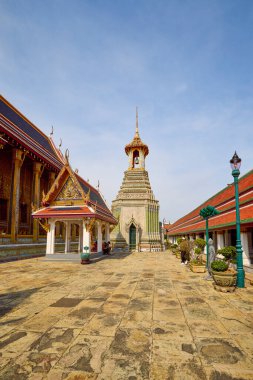 Bangkok, Tayland 23 Mayıs 2023. Grand Palace, Bangkok, Tayland 'ın göbeğinde bulunan bir binalar kompleksidir. Saray, Siyam Kralları 'nın resmi ikametgahı olmuştur..