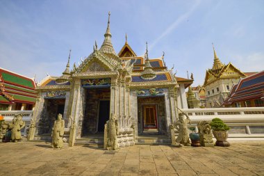 Bangkok, Tayland 23 Mayıs 2023. Grand Palace, Bangkok, Tayland 'ın göbeğinde bulunan bir binalar kompleksidir. Saray, Siyam Kralları 'nın resmi ikametgahı olmuştur..