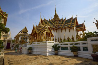 Bangkok, Tayland 23 Mayıs 2023. Grand Palace, Bangkok, Tayland 'ın göbeğinde bulunan bir binalar kompleksidir. Saray, Siyam Kralları 'nın resmi ikametgahı olmuştur..