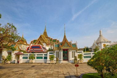 Bangkok, Tayland 23 Mayıs 2023. Grand Palace, Bangkok, Tayland 'ın göbeğinde bulunan bir binalar kompleksidir. Saray, Siyam Kralları 'nın resmi ikametgahı olmuştur..