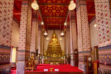 Bangkok Tayland 23 Mayıs 2023 Wat Arun Ratchawararam, Bangkok 'un en ünlü Budist tapınaklarından biridir..