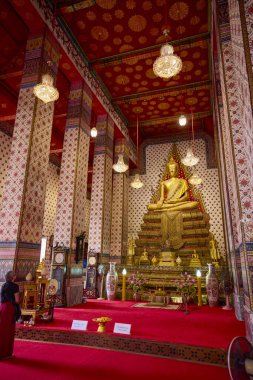 Bangkok Tayland 23 Mayıs 2023 Wat Arun Ratchawararam, Bangkok 'un en ünlü Budist tapınaklarından biridir..