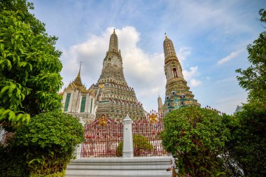 Bangkok Tayland 23 Mayıs 2023 Wat Arun Ratchawararam, Bangkok 'un en ünlü Budist tapınaklarından biridir..