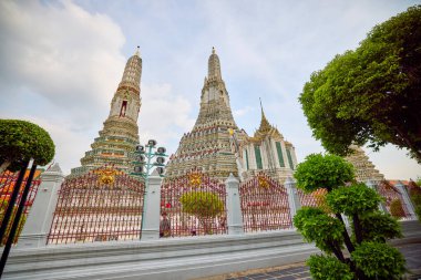 Bangkok Tayland 23 Mayıs 2023 Wat Arun Ratchawararam, Bangkok 'un en ünlü Budist tapınaklarından biridir..