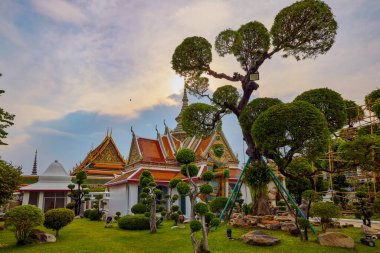 Bangkok Tayland 23 Mayıs 2023 Wat Arun Ratchawararam, Bangkok 'un en ünlü Budist tapınaklarından biridir..