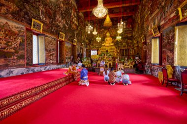 Bangkok Tayland 23 Mayıs 2023 Wat Arun Ratchawararam, Bangkok 'un en ünlü Budist tapınaklarından biridir..