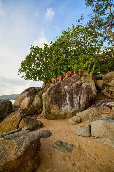 Piękny Krajobraz Plażą Phuket Tajlandia Morza Andamańskiego — Zdjęcie stockowe