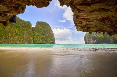 Tayland 'ın Phuke adalarının güzel manzarası, seyahat için manzara.