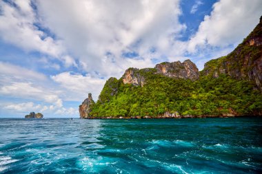 Tayland 'ın Phuke adalarının güzel manzarası, seyahat için manzara.