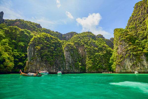 Phuket Thailand May 26, 2023. Phi Phi Islands Tour Pictures, Travel Scenery.