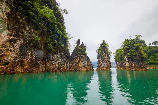 Krajina Thajska Národní Park Khao Sok Deštivém Dni — Stock fotografie