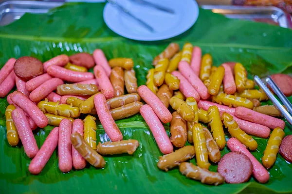 Изображения Еды Рынка Уличной Еды Таиланде Селективный Фокус Тумане — стоковое фото