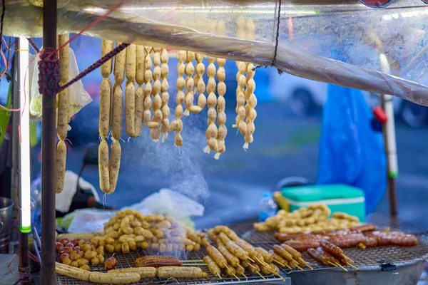 Imagens Comida Mercado Comida Rua Tailândia Foco Seletivo Borrão — Fotografia de Stock