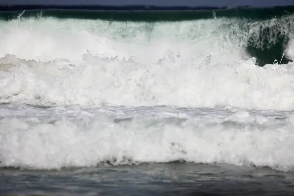 Абстрактний Пейзаж Морськими Хвилями Березі Вітряний День — стокове фото