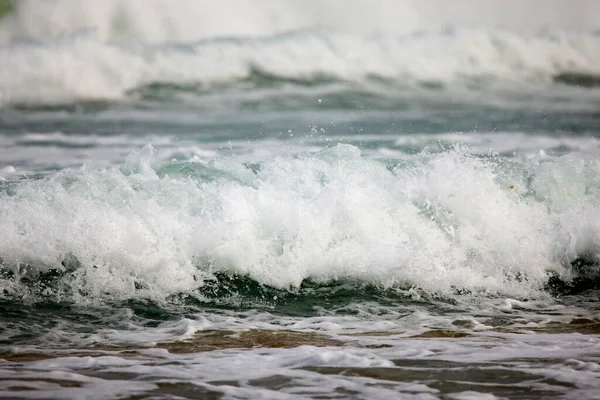 Абстрактний Пейзаж Морськими Хвилями Березі Вітряний День — стокове фото
