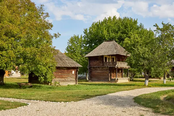 Golesti Arges ルーマニア 2023 ルーマニアの村博物館 国の異なる地域からの古い家 — ストック写真