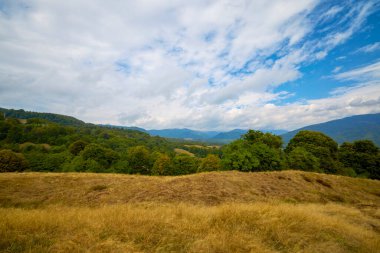 Romanya 'nın Karpat Dağları' nda Eylül ayında güzel bir dağ manzarası.