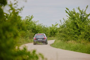 Albota, Arges Romania 09 May 2024, Arges Rally, images from stage one of checking and adjusting to the route. clipart