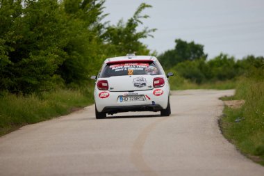 Albota, Arges Romania 09 Mayıs 2024, Arges Rallisi, rotanın ilk aşamasından görüntüler.