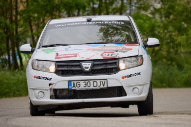Albota, Arges Romania 09 May 2024, Arges Rally, images from stage one of checking and adjusting to the route. clipart