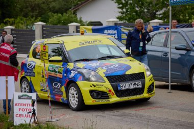 Albota, Arges Romania 09 Mayıs 2024, Arges Rallisi, rotanın ilk aşamasından görüntüler.