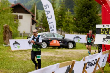 Moieciu Romanya 18 Mayıs 2024. Salomon Eco Run Moieciu Romanya Maratonundan görüntüler.