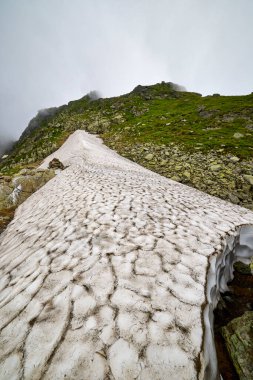 Romanya 'daki Fagarasi dağlarıyla bir yaz günü manzara.